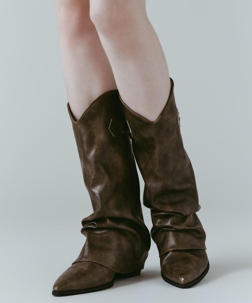 Knuth Marf(クヌースマーフ)の「Knuth Marf / クヌースマーフ western belted boots(ブーツ・レディース・ブラック/ブラウン・24cm/25cm/23cm)」の10枚目の写真