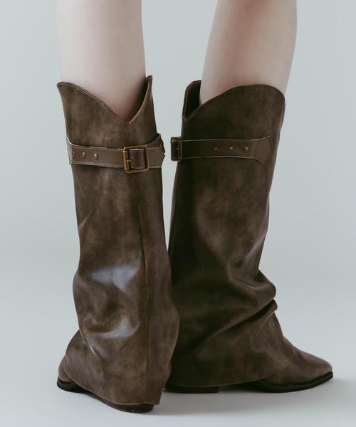 Knuth Marf(クヌースマーフ)の「Knuth Marf / クヌースマーフ western belted boots(ブーツ・レディース・ブラック/ブラウン・24cm/25cm/23cm)」の12枚目の写真