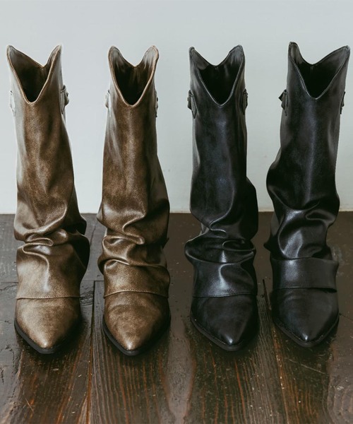 Knuth Marf(クヌースマーフ)の「Knuth Marf / クヌースマーフ western belted boots(ブーツ・レディース・ブラック/ブラウン・24cm/25cm/23cm)」の13枚目の写真