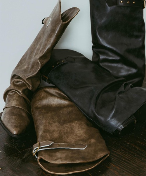 Knuth Marf(クヌースマーフ)の「Knuth Marf / クヌースマーフ western belted boots(ブーツ・レディース・ブラック/ブラウン・24cm/25cm/23cm)」の3枚目の写真