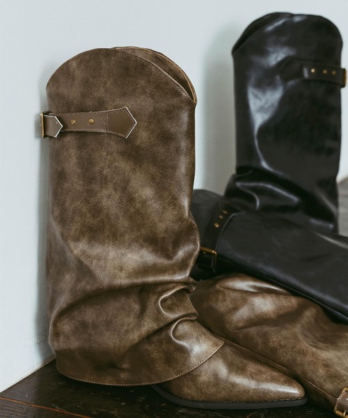 Knuth Marf(クヌースマーフ)の「Knuth Marf / クヌースマーフ western belted boots(ブーツ・レディース・ブラック/ブラウン・24cm/25cm/23cm)」の4枚目の写真