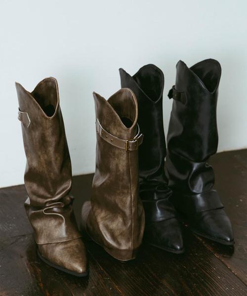 Knuth Marf(クヌースマーフ)の「Knuth Marf / クヌースマーフ western belted boots(ブーツ・レディース・ブラック/ブラウン・24cm/25cm/23cm)」の6枚目の写真