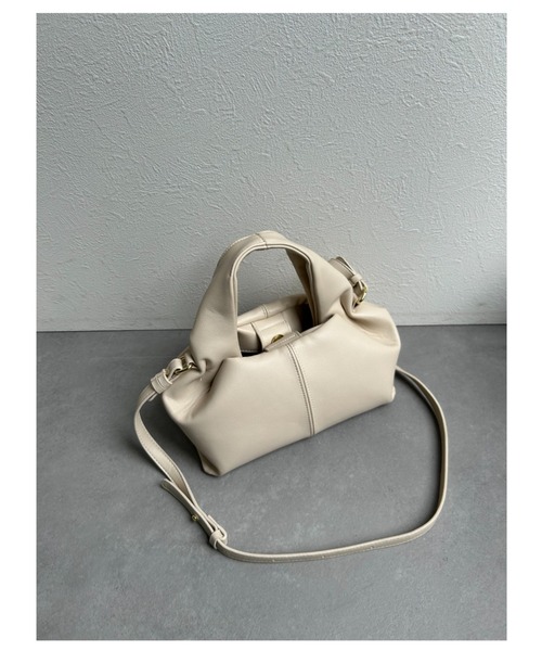 ap retro(アプレトロ)の「ワンショルダー ミニボストンBAG/バック/バッグ(ショルダーバッグ・レディース・オフホワイト/ブラウン/ブラック・FREE)」の10枚目の写真