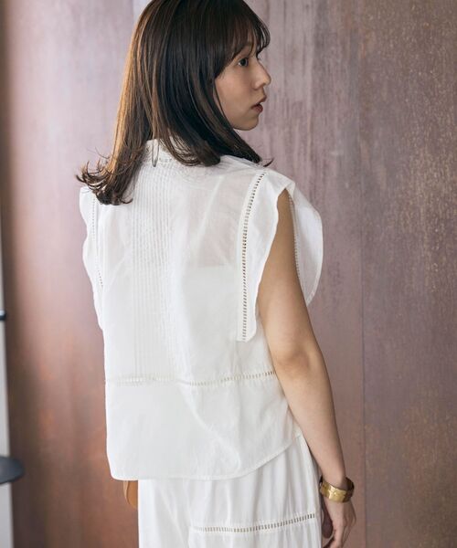 COHINA(コヒナ)の「【Made in India】パッチワークエンブロイダリーシャツ 【低身長・小柄女性】(シャツ/ブラウス・レディース・ブラック/オフホワイト・ONE SIZE)」の10枚目の写真