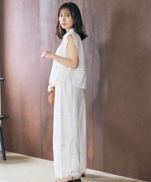 COHINA(コヒナ)の「【Made in India】パッチワークエンブロイダリーシャツ 【低身長・小柄女性】(シャツ/ブラウス・レディース・ブラック/オフホワイト・ONE SIZE)」の13枚目の写真