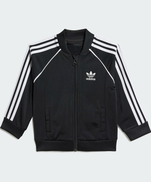 adidas（アディダス）の「アディカラーSSTトラックスーツ キッズ / トラックジャケット & トラックパンツ 上下セットアップ / アディダスオリジナルス adidas Originals（ジャージ・キッズ・ブラック・60/70/80/90/100）」の2枚目の写真
