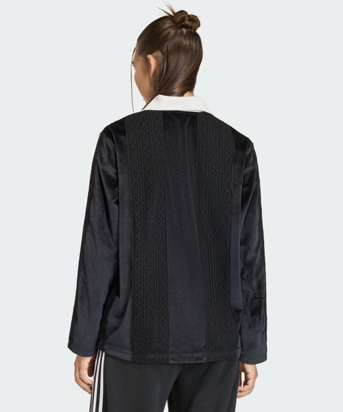 adidas（アディダス）の「adidas Originals ウィンターライズド 長袖 サッカージャージー / ロンT / アディダスオリジナルス adidas Originals（Tシャツ/カットソー・レディース・ブラック・XX-LARGE/LARGE/MEDIUM/SMALL/X-LARGE/X-SMALL）」の2枚目の写真