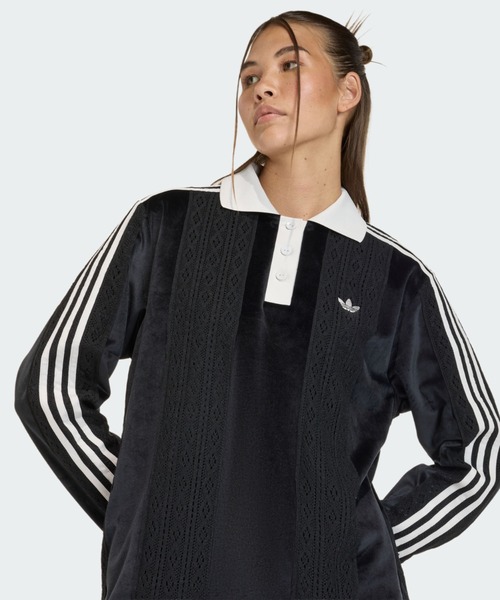 adidas（アディダス）の「adidas Originals ウィンターライズド 長袖 サッカージャージー / ロンT / アディダスオリジナルス adidas Originals（Tシャツ/カットソー・レディース・ブラック・XX-LARGE/LARGE/MEDIUM/SMALL/X-LARGE/X-SMALL）」の5枚目の写真
