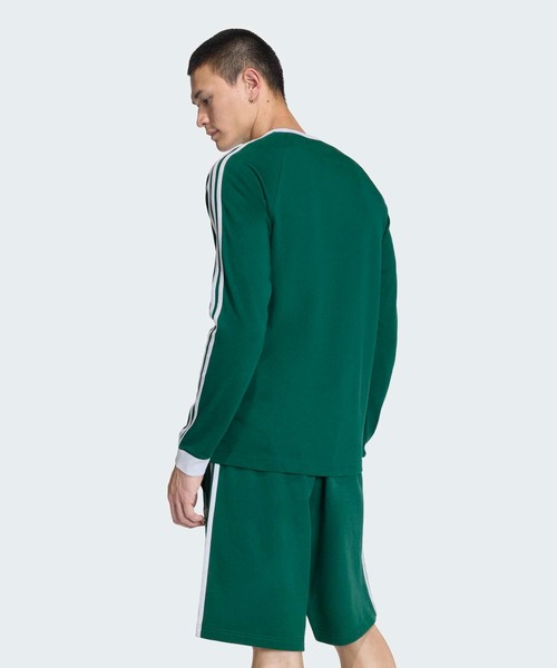 adidas(アディダス)の「スリーストライプス ロングスリーブ Tシャツ / ロンT / アディダスオリジナルス adidas Originals(Tシャツ/カットソー・メンズ・グリーン・X-LARGE/X-SMALL/XX-LARGE/SMALL/MEDIUM/LARGE/3XL/XX-SMALL)」の4枚目の写真