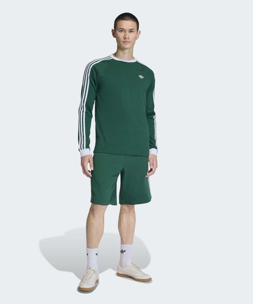 adidas(アディダス)の「スリーストライプス ロングスリーブ Tシャツ / ロンT / アディダスオリジナルス adidas Originals(Tシャツ/カットソー・メンズ・グリーン・X-LARGE/X-SMALL/XX-LARGE/SMALL/MEDIUM/LARGE/3XL/XX-SMALL)」の7枚目の写真