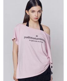 ルーズネックストリングTシャツ