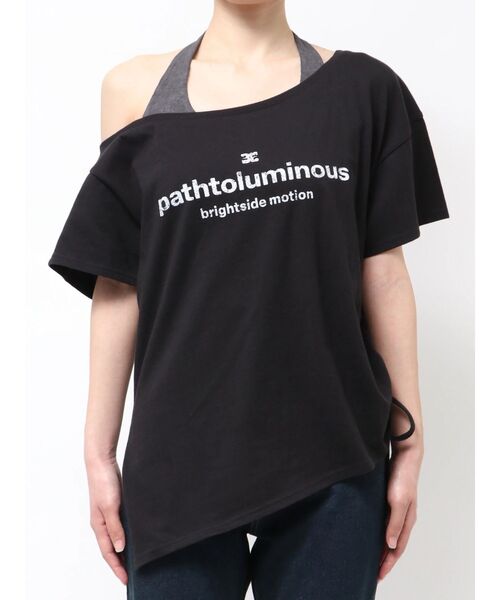 EMODA(エモダ)の「ルーズネックストリングTシャツ(Tシャツ/カットソー・レディース・グレー/ピンク/ブラック/ホワイト・FREE)」の17枚目の写真