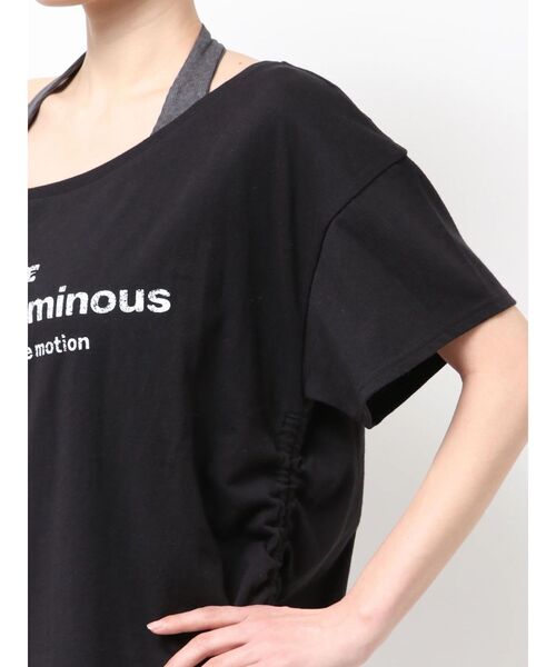 EMODA(エモダ)の「ルーズネックストリングTシャツ(Tシャツ/カットソー・レディース・グレー/ピンク/ブラック/ホワイト・FREE)」の13枚目の写真