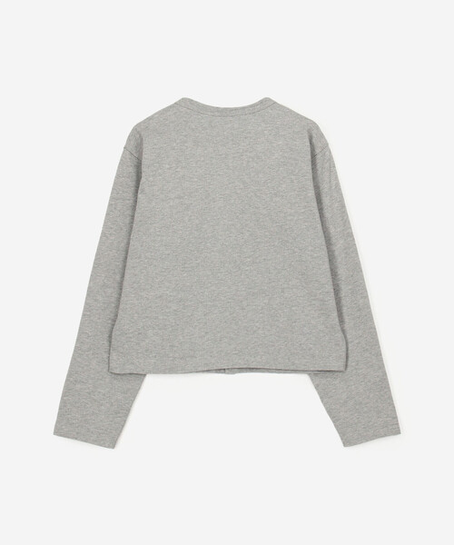 GYMPHLEX(ジムフレックス)の「Gymphlex | コットン天竺 クルーネックカーディガン WOMEN(カーディガン/ボレロ・レディース・ブラック/グレー/レッド・14)」の5枚目の写真
