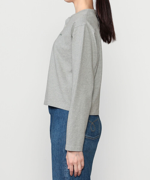 GYMPHLEX(ジムフレックス)の「Gymphlex | コットン天竺 クルーネックカーディガン WOMEN(カーディガン/ボレロ・レディース・ブラック/グレー/レッド・14)」の12枚目の写真
