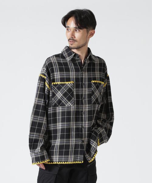BEAVER(ビーバー)の「B omnivore/ビーオムニボー HAND STITCH FLANNEL ハンドステッチフランネルシャツ(シャツ/ブラウス・メンズ・ブラック/レッド/ナチュラル/ネイビー/ホワイト・L/M)」の6枚目の写真