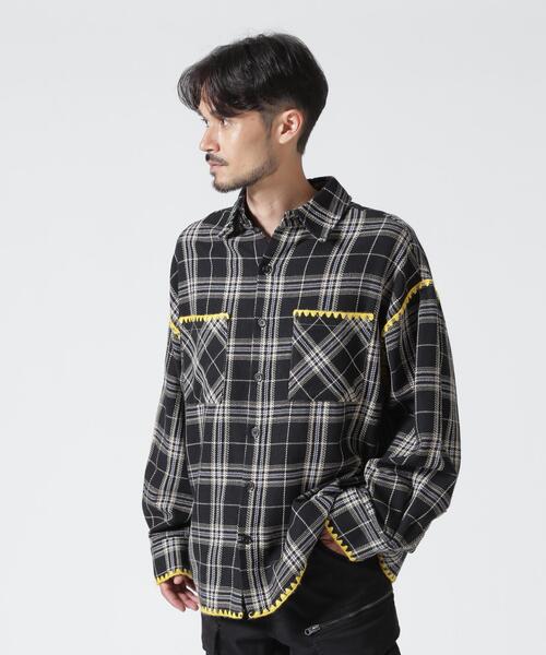 BEAVER(ビーバー)の「B omnivore/ビーオムニボー HAND STITCH FLANNEL ハンドステッチフランネルシャツ(シャツ/ブラウス・メンズ・ブラック/レッド/ナチュラル/ネイビー/ホワイト・L/M)」の7枚目の写真