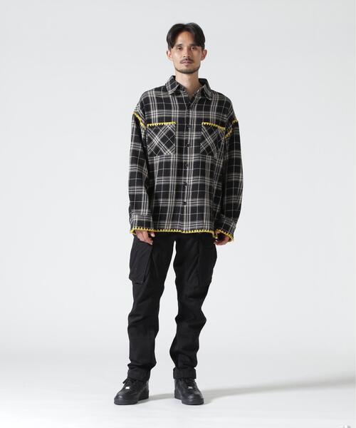 BEAVER(ビーバー)の「B omnivore/ビーオムニボー HAND STITCH FLANNEL ハンドステッチフランネルシャツ(シャツ/ブラウス・メンズ・ブラック/レッド/ナチュラル/ネイビー/ホワイト・L/M)」の8枚目の写真