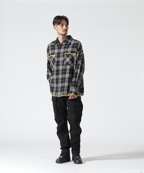 BEAVER(ビーバー)の「B omnivore/ビーオムニボー HAND STITCH FLANNEL ハンドステッチフランネルシャツ(シャツ/ブラウス・メンズ・ブラック/レッド/ナチュラル/ネイビー/ホワイト・L/M)」の9枚目の写真
