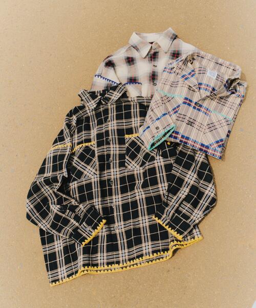 BEAVER(ビーバー)の「B omnivore/ビーオムニボー HAND STITCH FLANNEL ハンドステッチフランネルシャツ(シャツ/ブラウス・メンズ・ブラック/レッド/ナチュラル/ネイビー/ホワイト・L/M)」の10枚目の写真