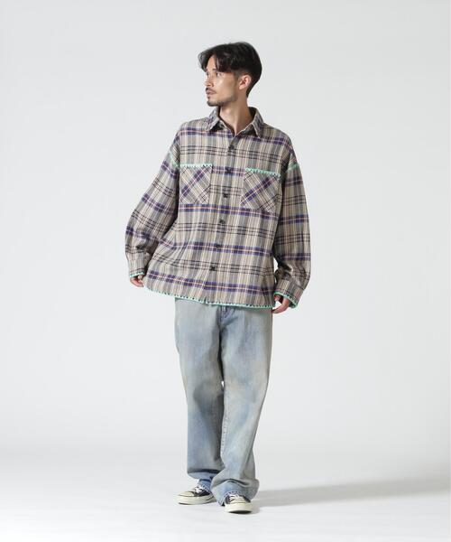 BEAVER(ビーバー)の「B omnivore/ビーオムニボー HAND STITCH FLANNEL ハンドステッチフランネルシャツ(シャツ/ブラウス・メンズ・ブラック/レッド/ナチュラル/ネイビー/ホワイト・L/M)」の14枚目の写真