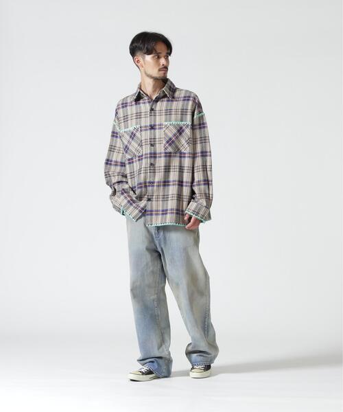 BEAVER(ビーバー)の「B omnivore/ビーオムニボー HAND STITCH FLANNEL ハンドステッチフランネルシャツ(シャツ/ブラウス・メンズ・ブラック/レッド/ナチュラル/ネイビー/ホワイト・L/M)」の15枚目の写真