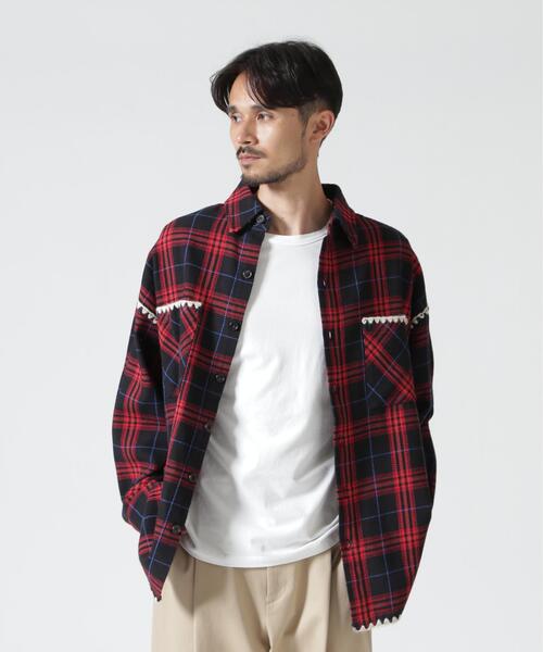 BEAVER(ビーバー)の「B omnivore/ビーオムニボー HAND STITCH FLANNEL ハンドステッチフランネルシャツ(シャツ/ブラウス・メンズ・ブラック/レッド/ナチュラル/ネイビー/ホワイト・L/M)」の21枚目の写真