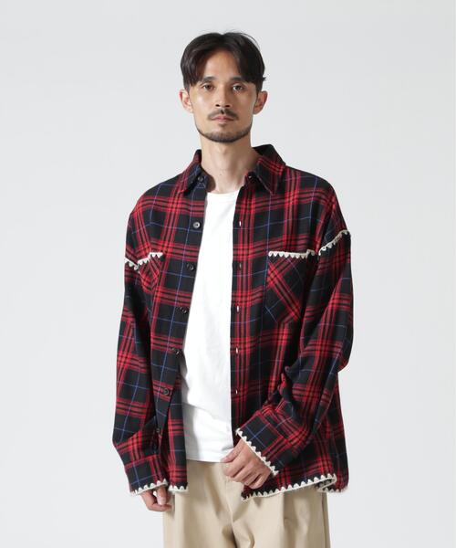 BEAVER(ビーバー)の「B omnivore/ビーオムニボー HAND STITCH FLANNEL ハンドステッチフランネルシャツ(シャツ/ブラウス・メンズ・ブラック/レッド/ナチュラル/ネイビー/ホワイト・L/M)」の22枚目の写真