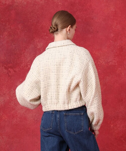 LOULOU WILLOUGHBY（ルルウィルビー）の「ツイードステンカラーブルゾン（ブルゾン・レディース・ホワイト系その他・2）」の10枚目の写真