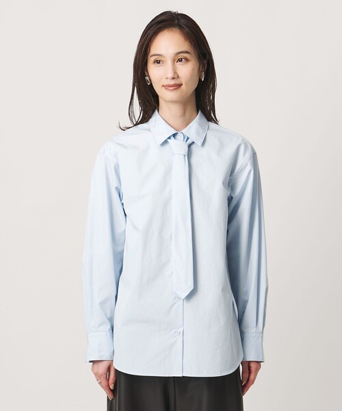 UNITED ARROWS(ユナイテッドアローズ)の「コットン タイ シャツ(シャツ/ブラウス・レディース・ライトブルー/その他1/ダークブラウン・FREE)」の17枚目の写真