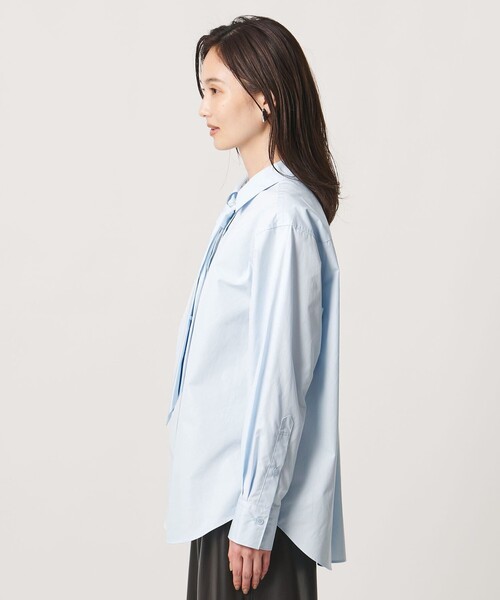 UNITED ARROWS(ユナイテッドアローズ)の「コットン タイ シャツ(シャツ/ブラウス・レディース・ライトブルー/その他1/ダークブラウン・FREE)」の18枚目の写真