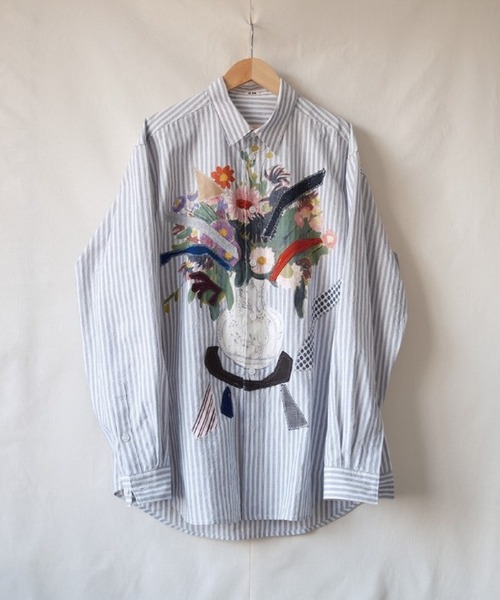 KHOKI/コッキ】26fw-b-04 Applique-detail shirt（シャツ/ブラウス