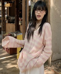 ボーダーロングTシャツ
