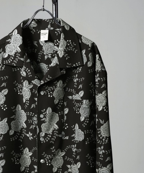 NILWAY(ニルウェイ)の「総柄長袖シャツ(シャツ/ブラウス・メンズ・ライトグレー/ブラック・X-LARGE/LARGE/MEDIUM)」の3枚目の写真