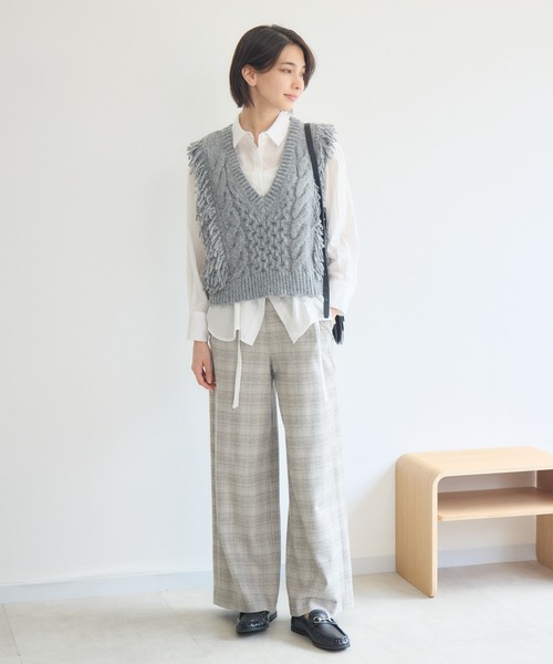 KATHARINE ROSS(キャサリンロス)の「3Gパイルベスト×シャツ(シャツ/ブラウス・レディース・ベージュ/グレー・FREE)」の18枚目の写真