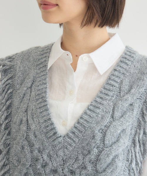 KATHARINE ROSS(キャサリンロス)の「3Gパイルベスト×シャツ(シャツ/ブラウス・レディース・ベージュ/グレー・FREE)」の22枚目の写真