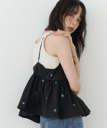 Unitage（ユニテージ）の「花柄刺繍キャミビスチェ（キャミソール）」