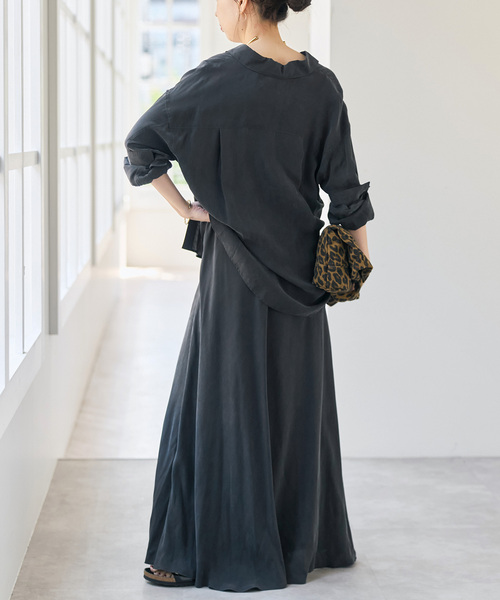 Spick & Span(スピックアンドスパン)の「フィブリルキュプラオーバーシャツ(シャツ/ブラウス・レディース・ベージュ/ブラック系その他・FREE)」の12枚目の写真