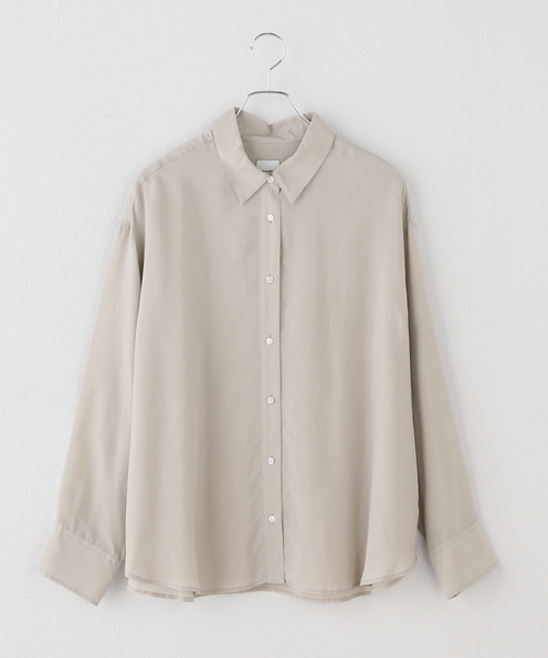 Spick & Span(スピックアンドスパン)の「フィブリルキュプラオーバーシャツ(シャツ/ブラウス・レディース・ベージュ/ブラック系その他・FREE)」の18枚目の写真