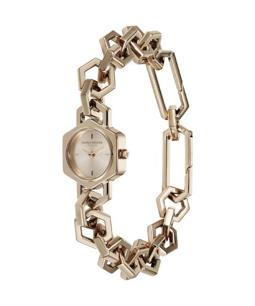 OLIVIA BURTON(オリビアバートン)の「「OLIVIA BURTON/オリビアバートン」シグネチャー - 18mm ヘックスリンク ミニ ゴールド サンレイ ブレスレット(アナログ腕時計・レディース・イエローゴールド/ピンクゴールド・FREE)」の18枚目の写真