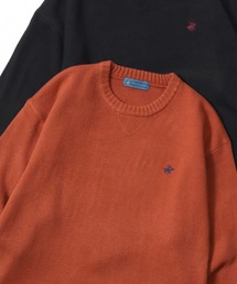 BEVERLY HILLS POLO CLUB/ビバリーヒルズポロクラブ オーバーサイズ ニット ロゴ ワンポイント刺繍 クルーネック セーター/レディース メンズ