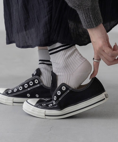 CONVERSE(コンバース)の「CONVERSE コンバース ALL STAR SLIP N OX オールスター スリップ スニーカー(スニーカー・レディース・ブラック/ホワイト・25.0cm/26.5cm/27.0cm/26.0cm/23.0cm/22.5cm/25.5cm/24.5cm/24.0cm/23.5cm)」の5枚目の写真