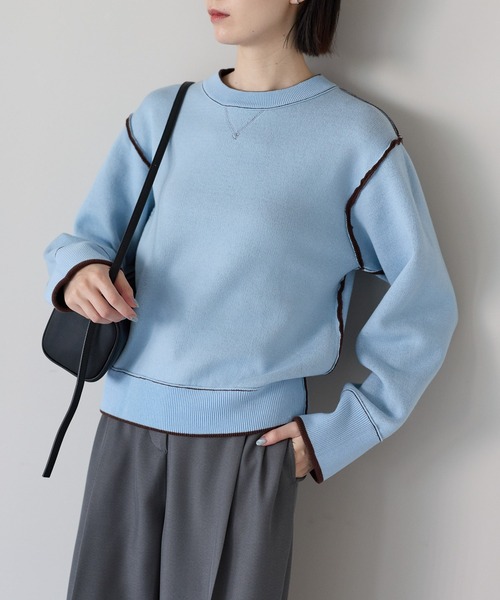 r.(アールドット)の「PBTバイカラー リバーシブルニットPO(ニット/セーター・レディース・ブラウン/ダークグレー/ブラック/アイボリー・FREE)」の10枚目の写真