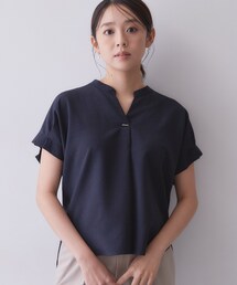 【大人気により追加生産】タックスキッパーブラウス《接触冷感／吸水速乾／洗濯機OK／イージーアイロン／防シワ／XS-3L》