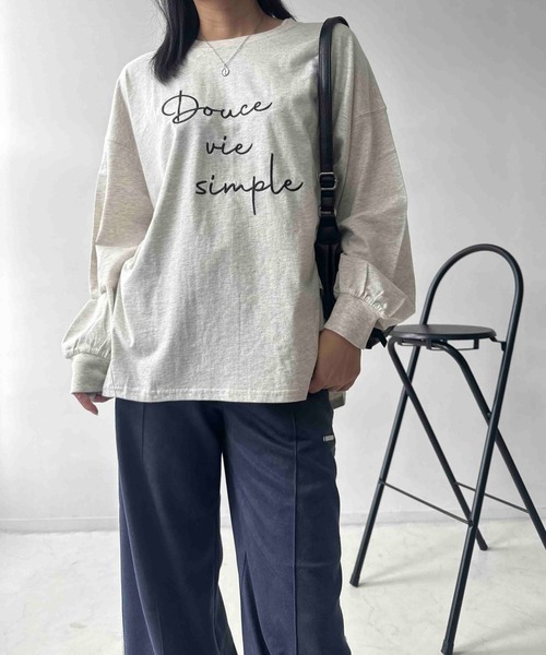 AS KNOW AS plus(アズノゥアズプラス)の「☆アソート刺繍デザイン サイドタックロンT(Tシャツ/カットソー・レディース・グレー系/グリーン系/アイボリー系/ベージュ系・FREE)」の7枚目の写真