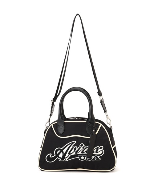 AVIREX(アヴィレックス)の「《WEB&DEPOT限定》LOGO MINI BOSTON BAG(ボストンバッグ・レディース・ブラック/ホワイト系その他/レッド・F)」の5枚目の写真