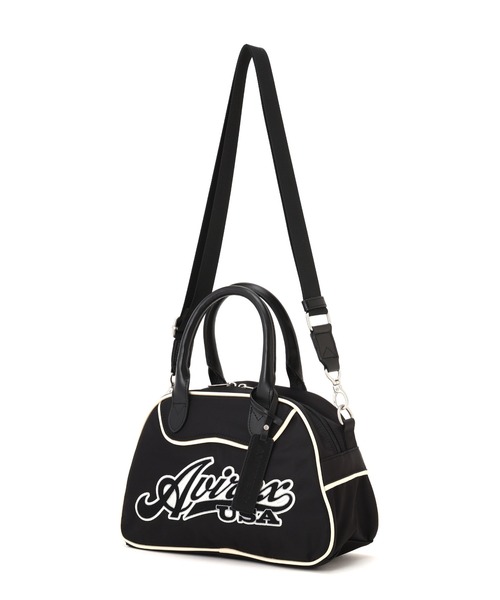 AVIREX(アヴィレックス)の「《WEB&DEPOT限定》LOGO MINI BOSTON BAG(ボストンバッグ・レディース・ブラック/ホワイト系その他/レッド・F)」の6枚目の写真