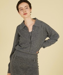 スロウオフニットトップス / 【crinkle crinkle crinkle】 slow off knit top