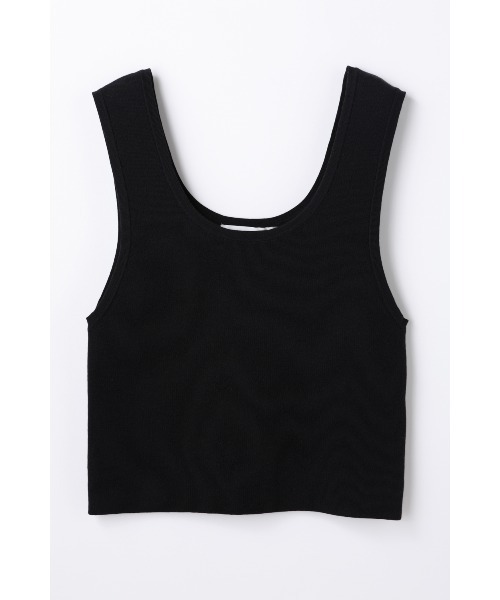ENFOLD(エンフォルド)の「KNIT TANK-TOP(ニット/セーター・レディース・チャコールグレー/ブラック・38)」の1枚目の写真