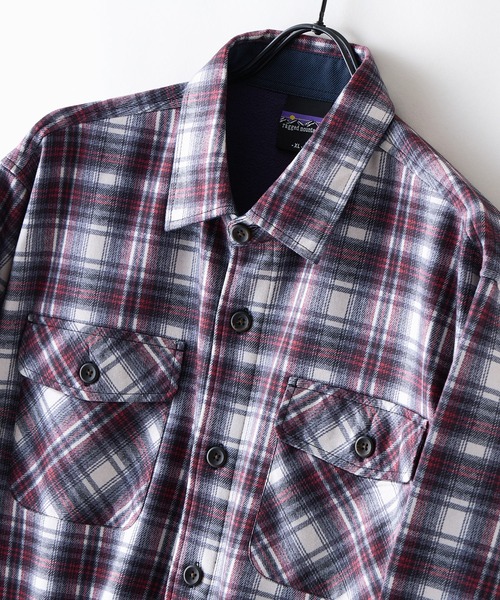 ragged mountain（ラギットマウンテン）の「【RAGGED MOUNTAIN/ラギットマウンテン】【軽やかな着心地ながら保温性バッチリ】MASON 裏地フリースボンディングチェックカットシャツ 暖かい 保温 ライトアウター アウトドア タウンユース ユニセックス（シャツ/ブラウス・メンズ・スミクロ/レッド/ブラック/イエロー/ブルー・LARGE/X-LARGE/MEDIUM）」の5枚目の写真